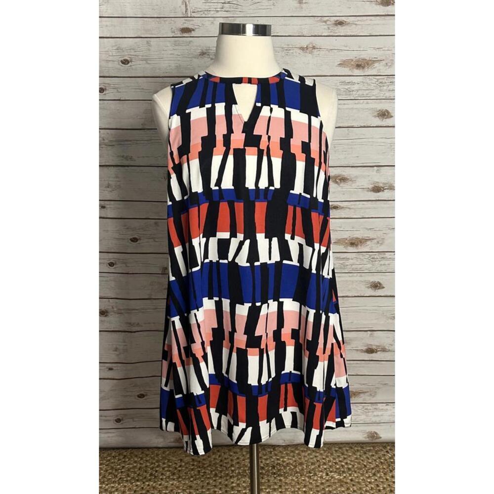 BB Dakota casual multicolored Pauline sleeveless shift dress Size 1X